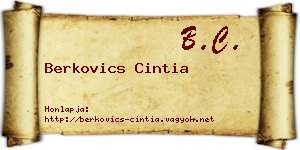 Berkovics Cintia névjegykártya